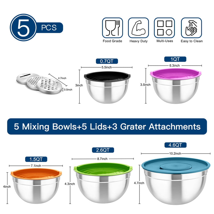 Mixing Bowls with Lids (8 Count)