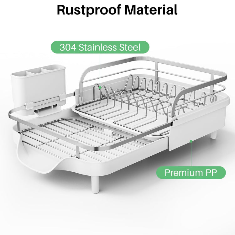 Expandable Dish Drying Rack for Kitchen Counter
