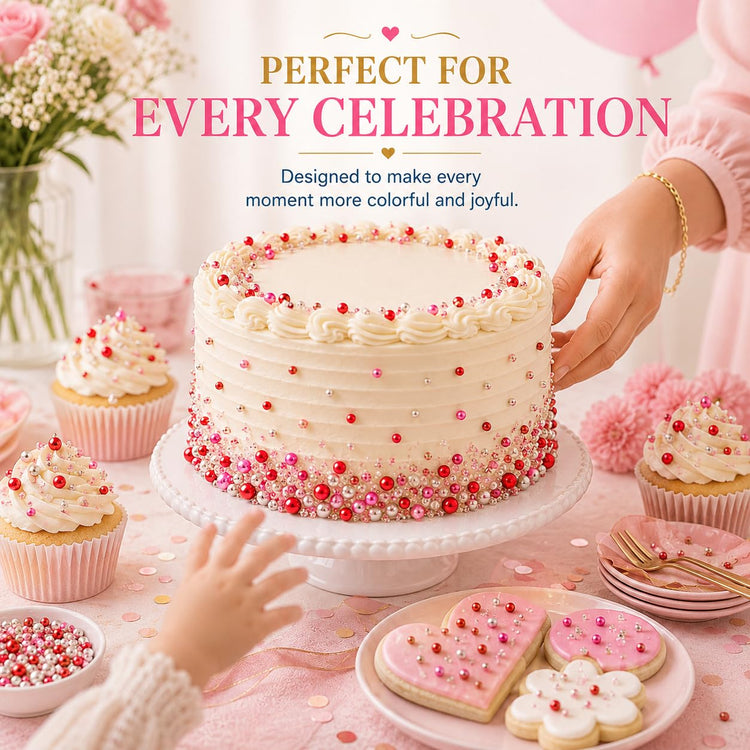 Assorted Edible Sprinkles Pack of 5 (5 Ounce)