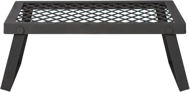 Amazon Basics Heavy-Duty Portable Camping Grill Grate for Campfire Cooking, Black