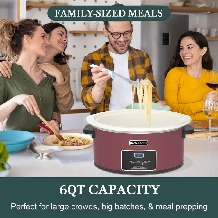 6 Quart Programmable Slow Cooker with Timer