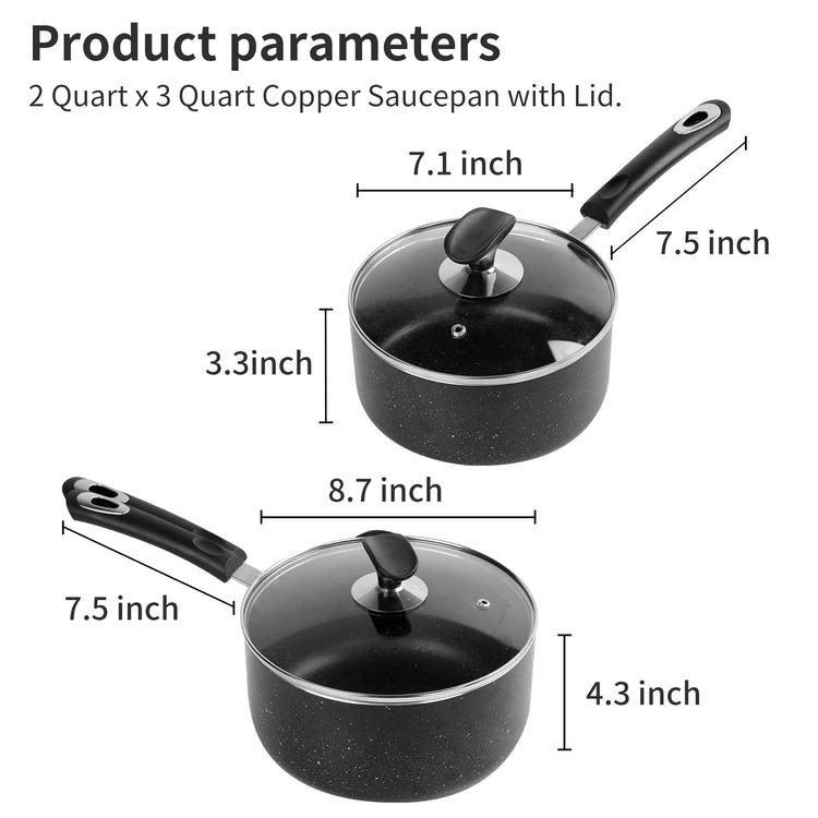 Nonstick Saucepan Set with Lid