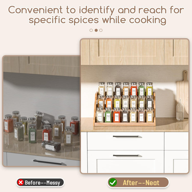 Tiered Spice Rack Organizer for Cabinet