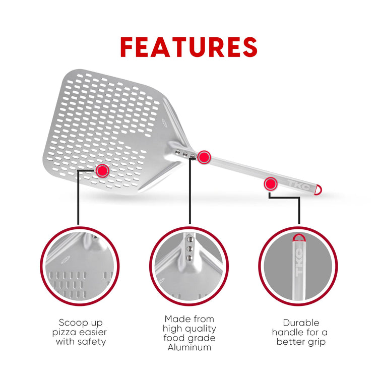 Perforated Pizza Peel 12 Inch