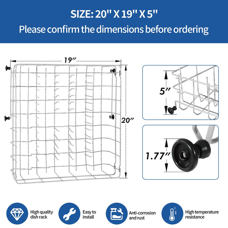 5304535380 Replacement Upper Dishwasher Rack for Frigidaire Kenmore Crosley