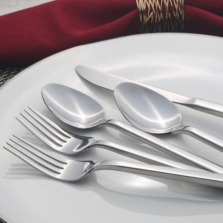 Cube 65 Piece Forged Stainless Steel Flatware Set Cutlery Set with Utensil (12 Count)