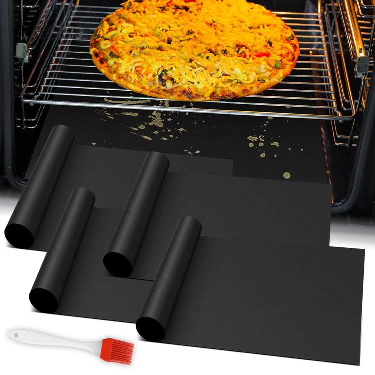 4Pack Oven Liners for Bottom of Electric Gas Oven (4 Count)
