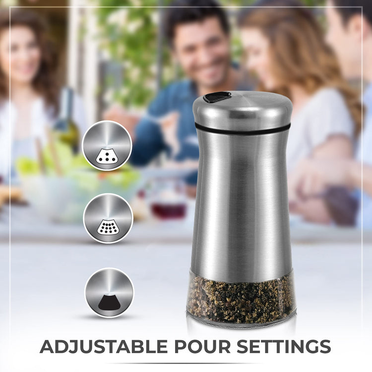 Pepper Shaker or Salt Shaker with Adjustable Pour Holes