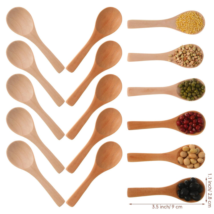 50 Pcs Small Wooden Spoons (50 Count)