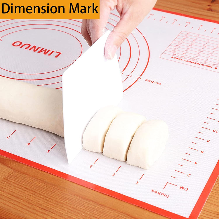 Silicone Baking Mat,Non Stick Rolling Dough with Measurements for Pie Pizza Cookies Fondant Making,Extra Thick Non Slip Silicone Pastry Mat