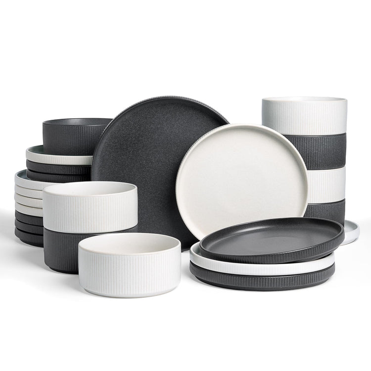 Star Stoneware Dinnerware Sets for 8 (24 Count)