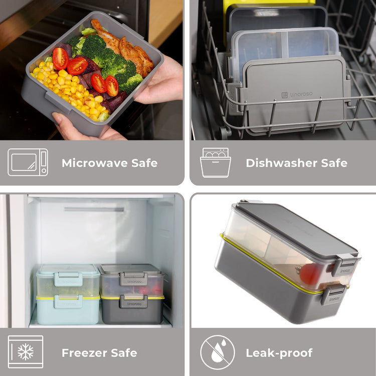Stackable 2 Tier Adult Bento Box