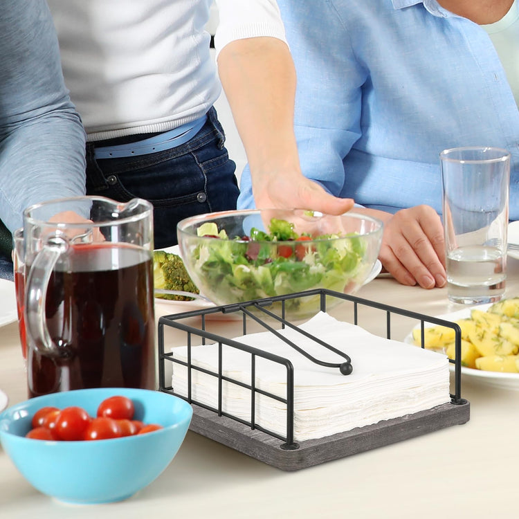 Flat Napkin Holder for Table Wood