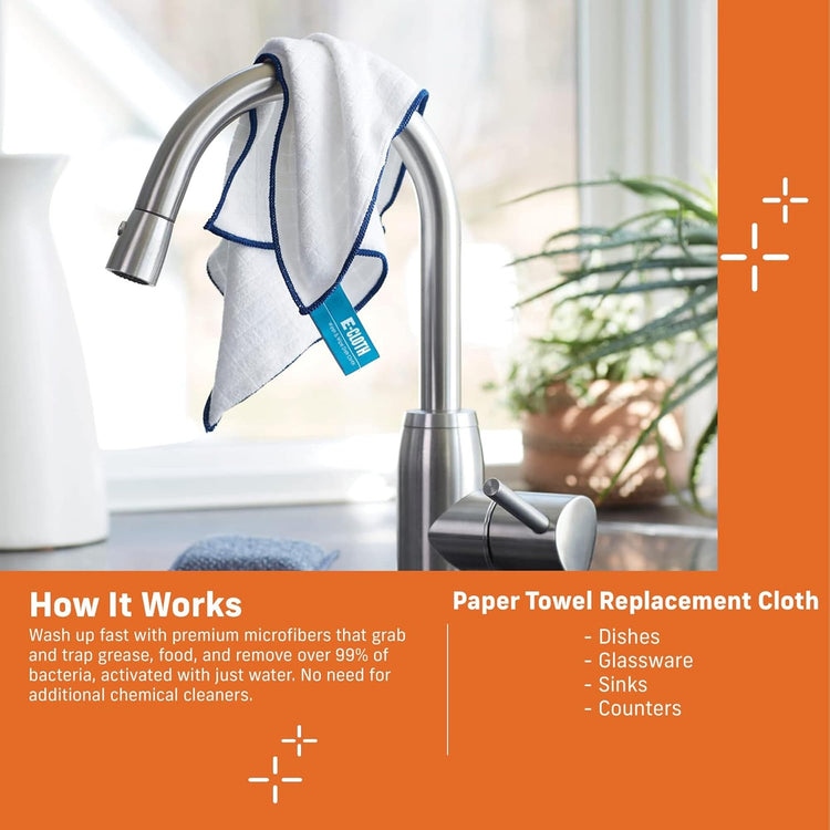 Reusable Paper Towels Replacement Cloths (4 Count)
