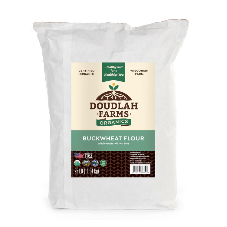 Organic Buckwheat Flour 25 lb Bulk (400 Ounce)