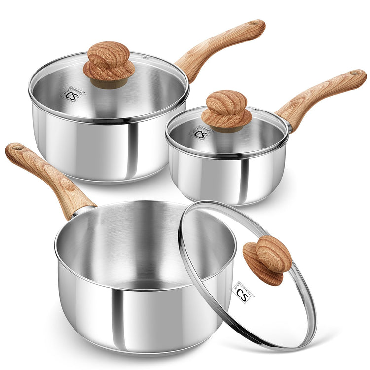 Stainless Steel Saucepan Set (6 Count)