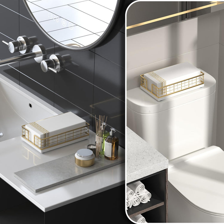 Guest Towel Holder Tray for Bathroom