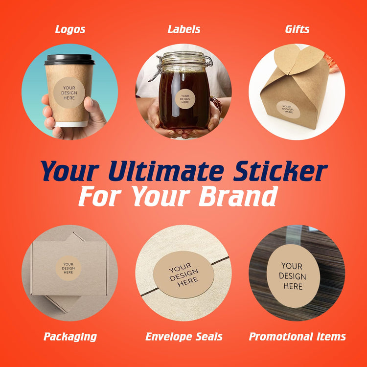 100 Custom Vinyl Stickers (100 Count)