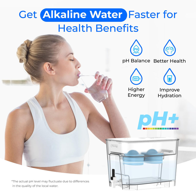 WFD-22W-DF-A Water Filter Dispenser, Alkaline 40-Cup, White