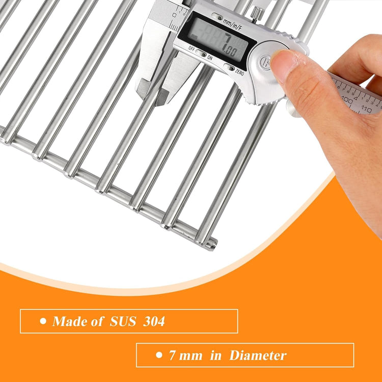 S6F652 (2-Pack) 18 1/4" Stainless Steel Gas Grill Grates for Charbroil 461210010, 463210011, 463212511, 463215512, 463215513, 463215712, 463215713, 463215714, 463224611, 463244011, 463247009