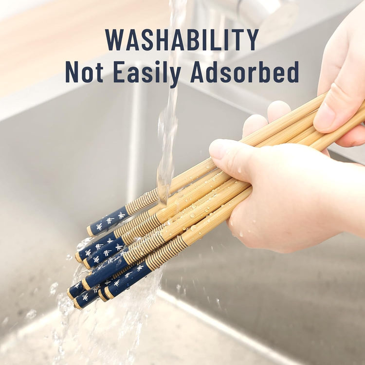 200 Pairs Bamboo Chopsticks Reusable | Dishwasher Safe | Durable | Separated | Bulk | Non slip | - (9.45in)