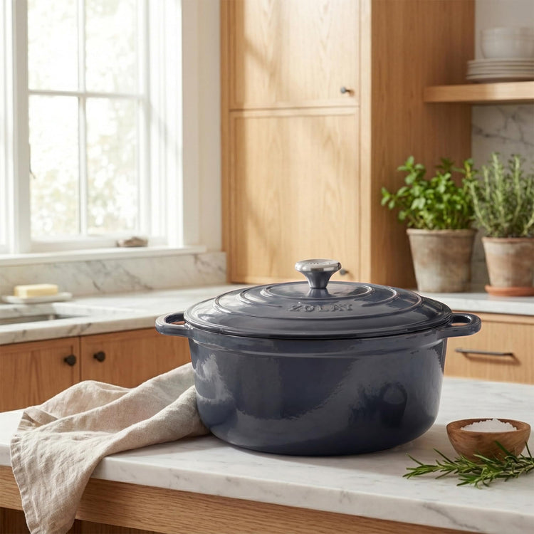 5 Quart Enameled Cast Iron Dutch Oven Pot with Lid