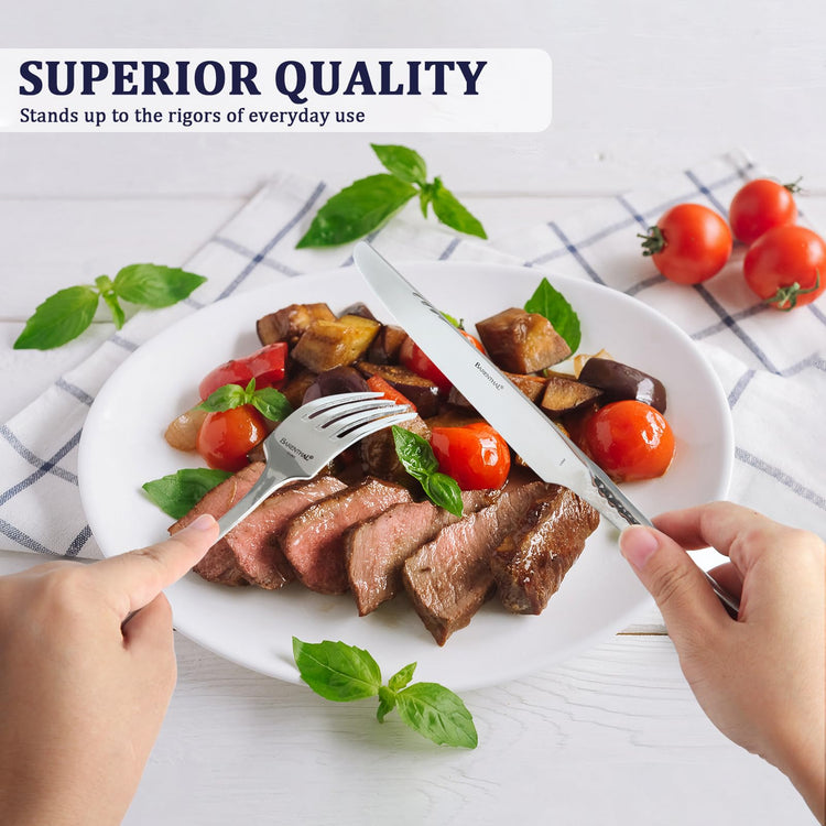 20 Piece Hammered Silverware Set (71.49 Count)