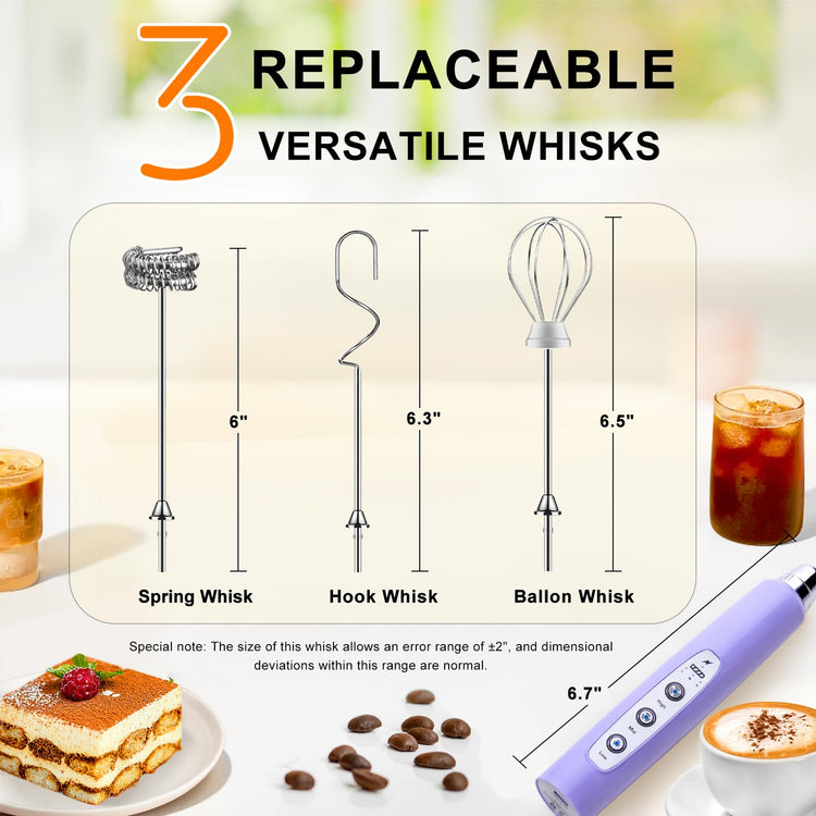 Handheld Milk Frother Wand for Coffee