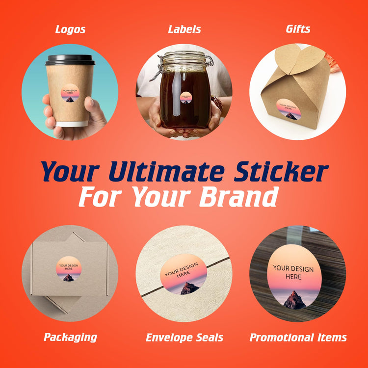 Custom Vinyl Stickers Your Image (100 Count)