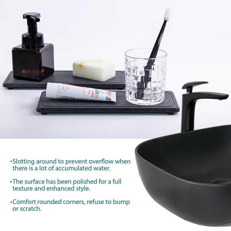 2 Pcs Sink Stone Soap Trays (2 Count)