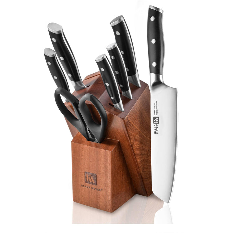 Stahl 8 Piece German Steel Kitchen Knife Block Set (8 Count)