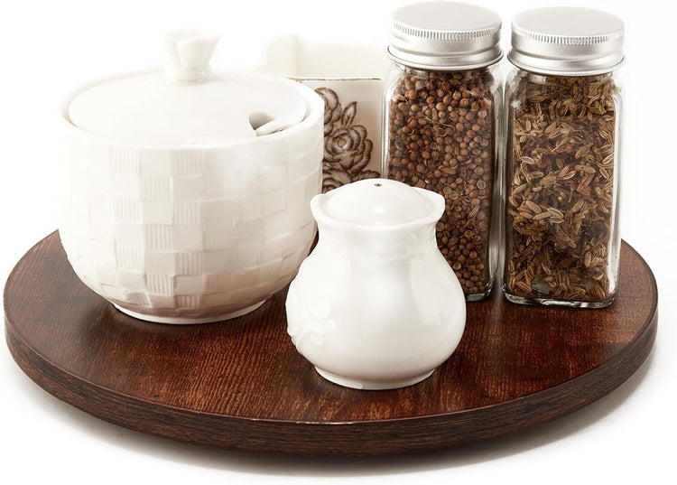 9-inch Lazy Susan Organizers, ACIAZAAZ Lazy Susan Turntable for Cabinet, Kitchen Turntable Storage for Table, Countertop, Pantry