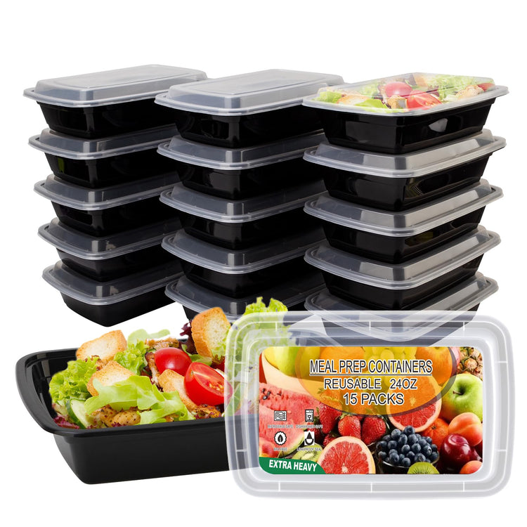 15 Pack Meal Prep Containers Reusable 24oz (15 Count)