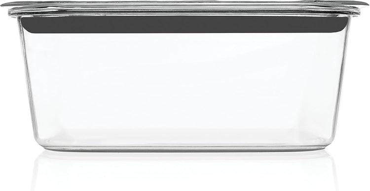 Rubbermaid Brilliance Food Storage Container, Large, 9.6 Cup, Clear 2024351 (Pack of 2)