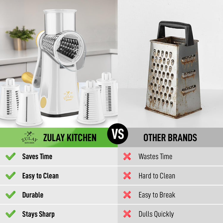 Rotary Cheese Grater 5 Blade Cheese Shredder