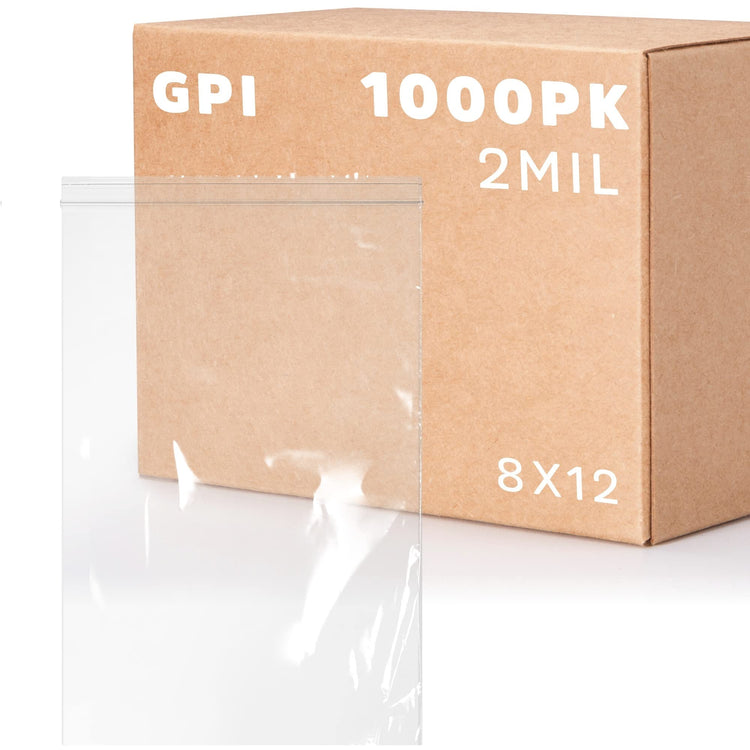 GPI 8" x 12" Zip Bags (1000 Count)
