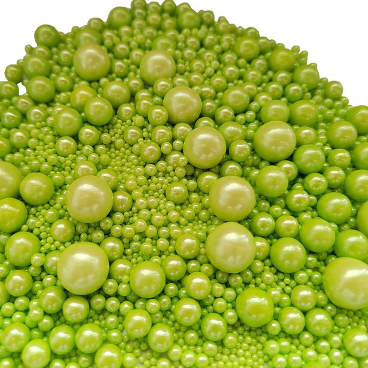 Edible Green Sugar Pearls Candy Sprinkles 120G (4.23 Ounce)