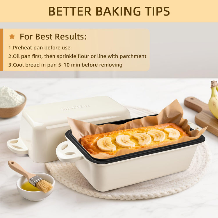 9x5 Enameled Cast Iron Loaf Pan with Lid