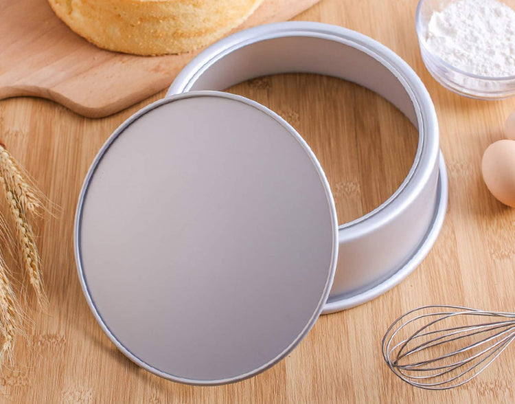 2 Pack 8 Inch Aluminum Round Cake Pan with Removable Bottom (2 Count)