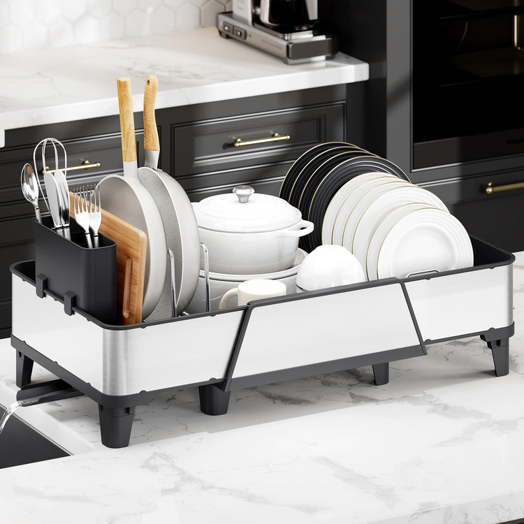 Large Expandable Dish Drying Rack for Kitchen Counter