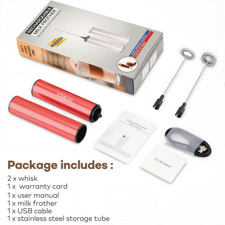 Milk Frother Rechargeable Battery Operated Frother for Coffee