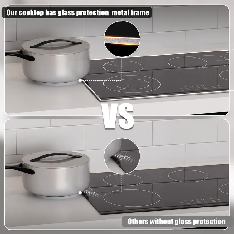 30 Inch Electric Cooktop 4 Burners