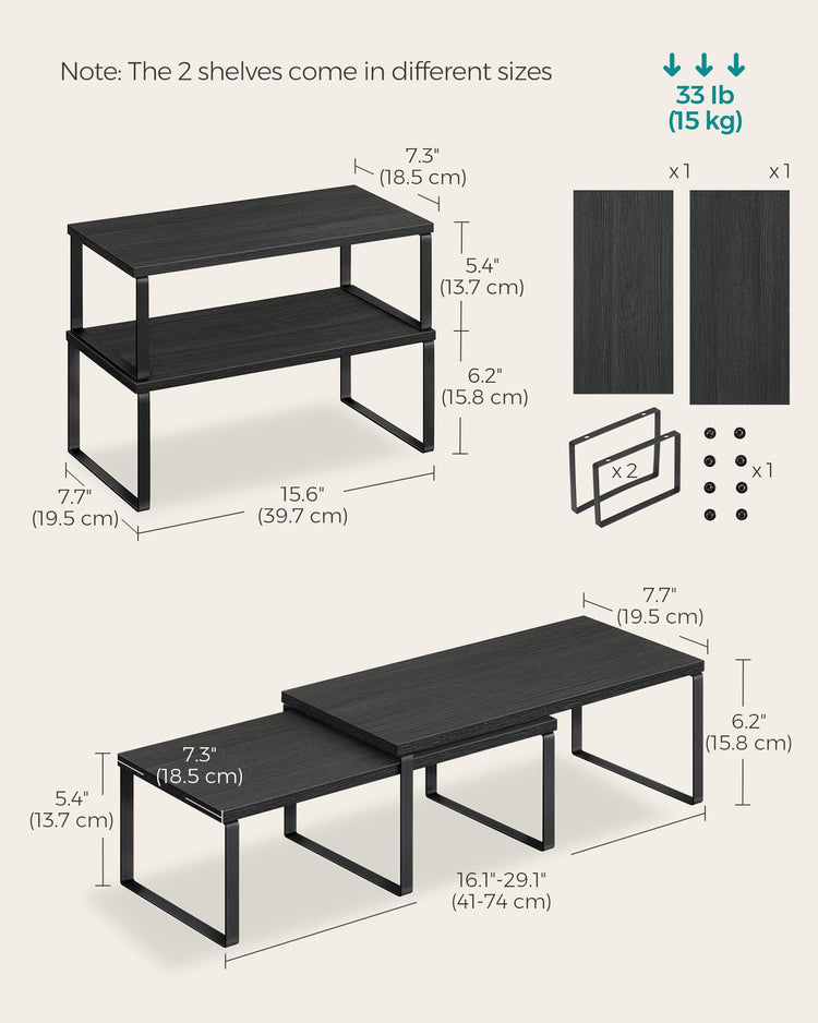 Cabinet Organizer Shelf (4 Count)
