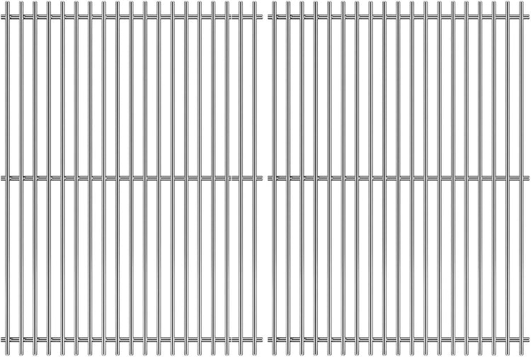 18.75" Cooking Grates for Weber Genesis II 300 and Genesis II LX 300 Series Gas Grills, Genesis II E&S 310 315 320 325 340, Stainless Steel Cooking Grid Replacement Parts for Weber 66095 84136