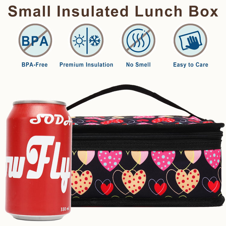 Small Lunch box Insulated Soft Bag Mini Cooler Back to School Thermal Meal Tote Kit for Kids