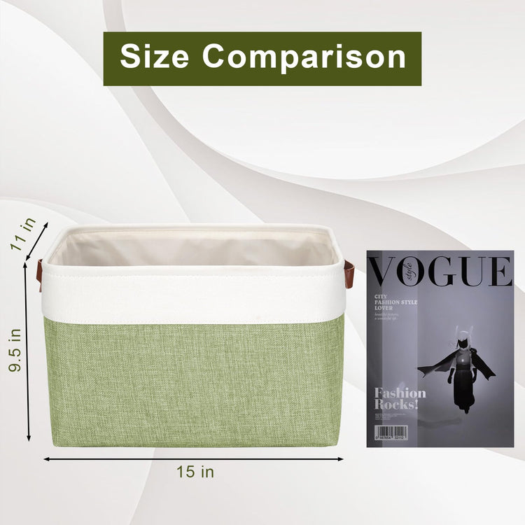 Storage Bins Large Fabric Storage Baskets for Shelves 3 Pack (3 Count)