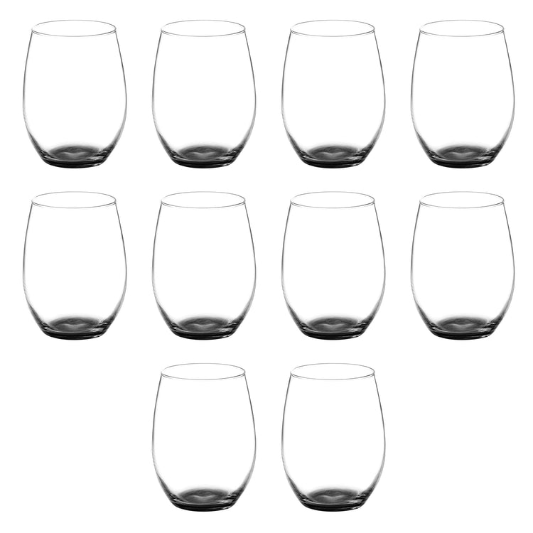 10 ARC Stemless Wine Glasses Set (10 Count)