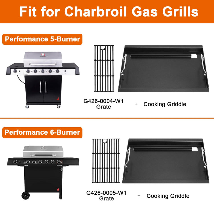 17" Flat Top Griddle for Charbroil Performance 3