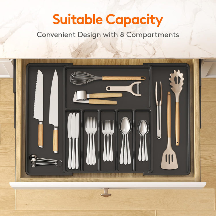 Extra Large Silverware Drawer Organizer