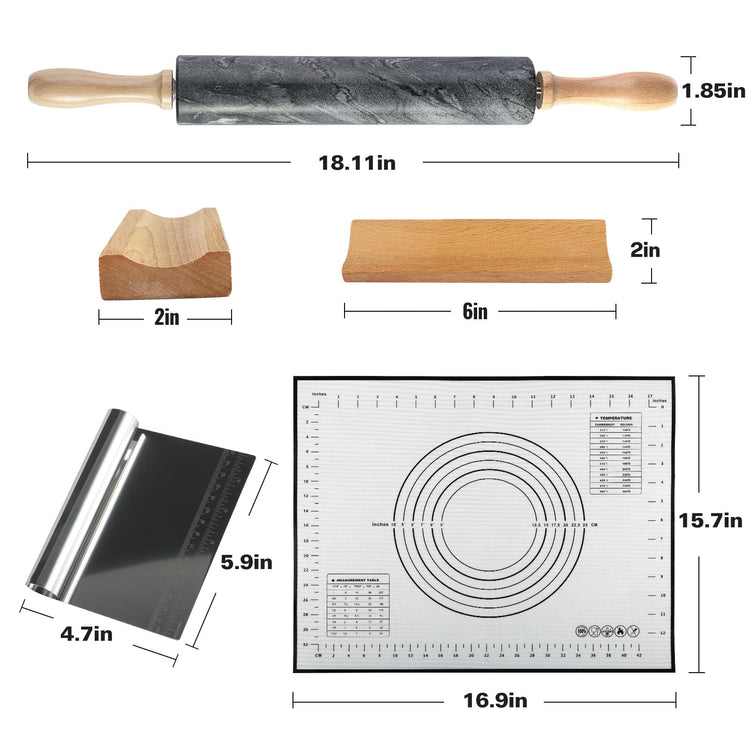 African Natural Marble Rolling Pin